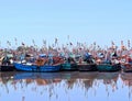 Fishing Boats in Busy Port - Colors and Flags - Boat Making - Fisheries, Shipyard, and Maritime Facility - Veraval, Gujarat, India