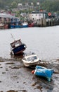 Fishing boats on the coast on the fishing marina of Oban town in the highlands of Scotland