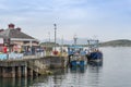 Fishing boats in coastal town Oban Scotland