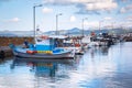 Fishing boats on the coastline of Crete Royalty Free Stock Photo