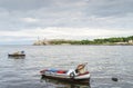 Fishing boats of Cuban fishermen Royalty Free Stock Photo