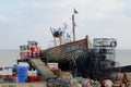 Fishing Boats Deal Beach Kent England UK Royalty Free Stock Photo