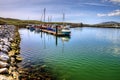 Fishing boats in Dingle harbor in summer, Ireland. Royalty Free Stock Photo