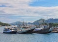 Fishing boats dock at the port Royalty Free Stock Photo