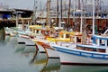 Fishing boats in Fisherman Wharf San Francisco Royalty Free Stock Photo