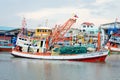 Fishing boats floating