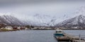 Fishing boats  at at Hadsel. Vesteralen islands Norway. Royalty Free Stock Photo