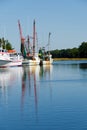 Fishing boats in the harbor Royalty Free Stock Photo