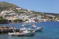 Fishing boats in the harbor of Agia Marina, Leros Royalty Free Stock Photo