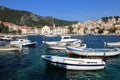 Fishing boats in harbor of the city of Hvar Royalty Free Stock Photo