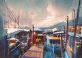 Fishing boats in harbor