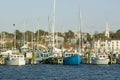 Fishing boats in harbor at Newport, Rhode Island Royalty Free Stock Photo