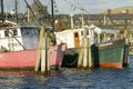 Fishing boats in harbor at Newport, Rhode Island Royalty Free Stock Photo