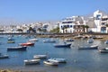 Fishing boats in harbour of Arrecife on spanish island Lanzarote