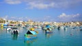 Fishing boats in the harbour of Marsaxlokk, Malta Royalty Free Stock Photo