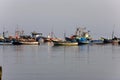 Fishing Boats in Harbour of Paracas, Peru Royalty Free Stock Photo