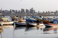 Fishing Boats in Harbour of Paracas, Peru Royalty Free Stock Photo