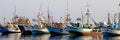 Fishing Boats in Harbour of Paracas, Peru Royalty Free Stock Photo