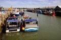 Fishing boats in the harbour at Whitstable Royalty Free Stock Photo