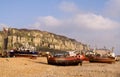 Fishing boats on Hastings Beach