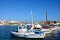 Fishing boats in Hersonissos harbour, Crete.