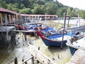 Fishing boats at a jetty