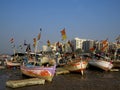 Fishing boats koli village Mumbai India