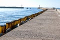 Fishing boats leaving Darlowo port Royalty Free Stock Photo