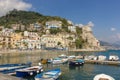 Fishing boats in Maiori on the Amalfi Coast, Italy