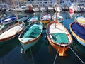 Fishing boats in marina in Nice, France Royalty Free Stock Photo