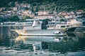 Fishing boats in marine, Trogir, analog filter