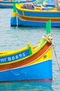 Fishing boats in Marsaxlokk Royalty Free Stock Photo