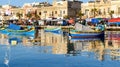 Fishing Boats, Marsaxlokk Harbour, Malta Royalty Free Stock Photo