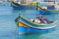 Fishing boats in Marsaxlokk Malta Royalty Free Stock Photo