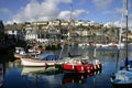 Fishing boats in Mevagissey harbour Cornwall England Royalty Free Stock Photo