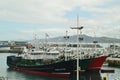 Fishing Boats Moored In The Harbor Of The Fortified Village Of Getaria. Fishing Average Age Travel. Royalty Free Stock Photo