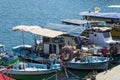 Moored fishing boats, Limassol, Cyprus Royalty Free Stock Photo