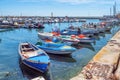 Fishing boats moored in Olhao Harbour, Eastern Algarve, Portugal