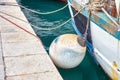 Fishing boats moored in the port Royalty Free Stock Photo