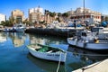 Fishing Boats moored in the port of Santa Pola, Alicante Royalty Free Stock Photo