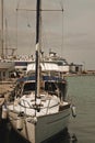 Fishing boats moored in port in Zante town, Greece Royalty Free Stock Photo