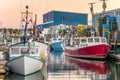 Fishing Boats Moored to the Piers Royalty Free Stock Photo