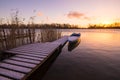 Fishing boats moored for the winter harbor Royalty Free Stock Photo