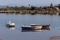 Fishing boats in the morning light Royalty Free Stock Photo