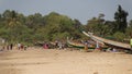 Fishing boats near Paradise Beach in Gambia Royalty Free Stock Photo