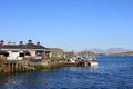 Fishing boats, Oban Bay, Kerrera, mountains Mull Royalty Free Stock Photo