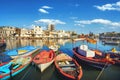 Fishing boats at old port in Bizerte. Tunisia, North Africa Royalty Free Stock Photo