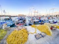 Fishing boats at old venetian port of Heraklion, Greece