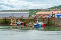 Fishing boats in Scarborough Harbour, Yorkshire, England.