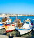 Fishing boats Paphos sea Cyprus Royalty Free Stock Photo